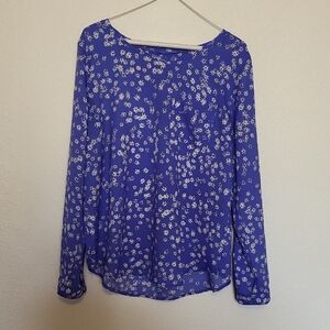 Blue Floral Women's Top